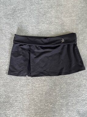 AMB Designs Black Dance Mini Skirt with Rollover Waist Sz. M